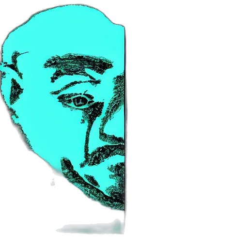 face, mask, robot, crown, vaporwave, cartoon, 3d render, concept art transparent PNG cut-out