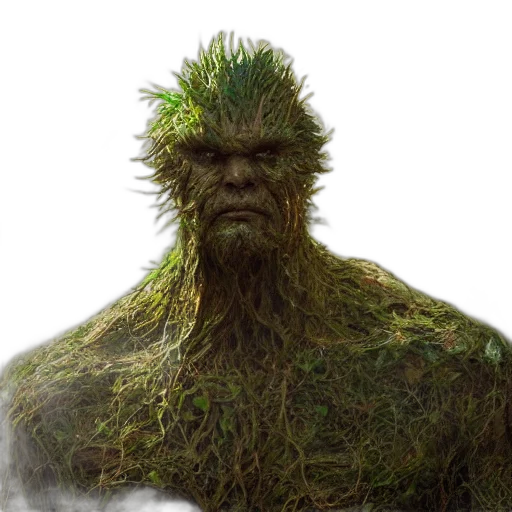 creature, hair, animal, tree, concept art, fantasy art, 3d render, comic book art transparent PNG cut-out