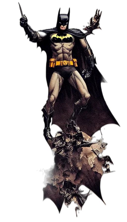 comic book art, concept art, batman, tattoo transparent PNG cut-out