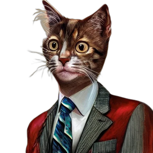 staff, animal, photorealistic, cartoon transparent PNG cut-out