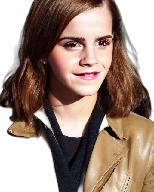 jacket, face, hair, photorealistic transparent PNG cut-out