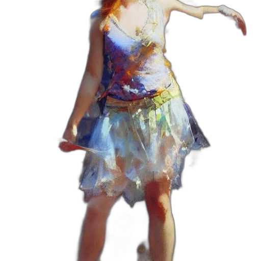 dress, face, oil painting, concept art transparent PNG cut-out