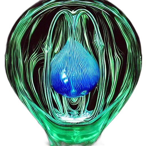 bottle, jewelry, crown, flower, photorealistic, 3d render, neon lights, blue transparent PNG cut-out