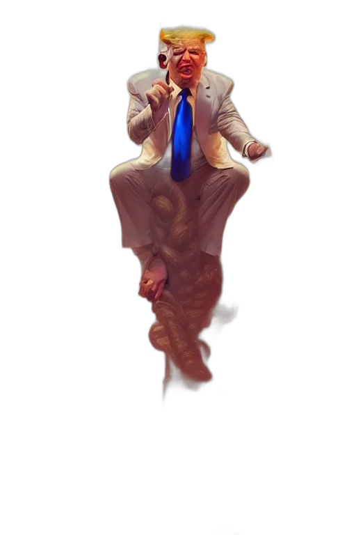 staff, jacket, face, creature transparent PNG cut-out