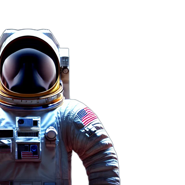 mask, concept art, 3d render, outer space, epic, portrait, astronaut, duckling transparent PNG cut-out