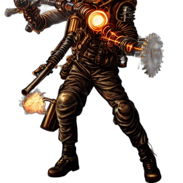 staff, weapon, robot, concept art transparent PNG cut-out
