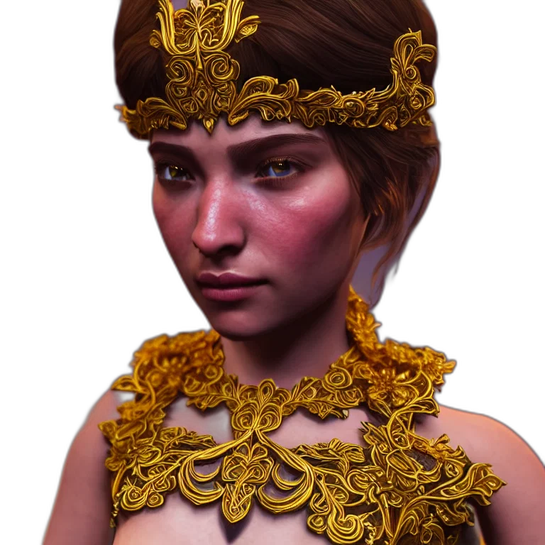 crown, jewelry, face, staff, fantasy art, 3d render, concept art, photorealistic transparent PNG cut-out