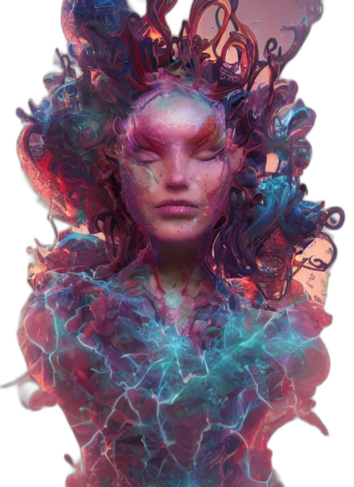 face, hair, mask, crown transparent PNG cut-out