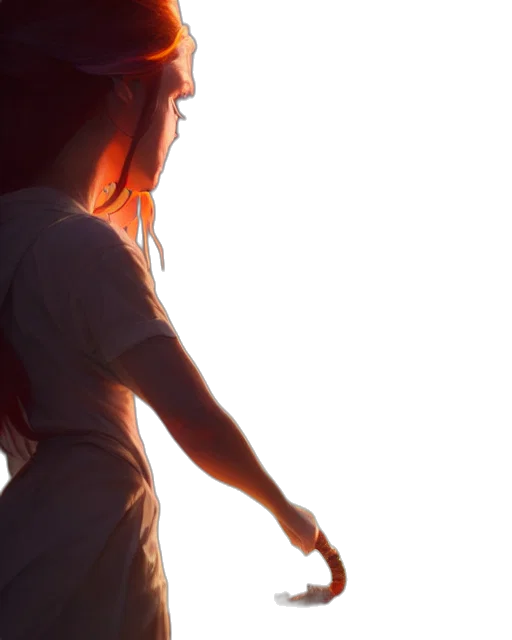 dress, face, staff, weapon, concept art, anime, photorealistic, fantasy art transparent PNG cut-out