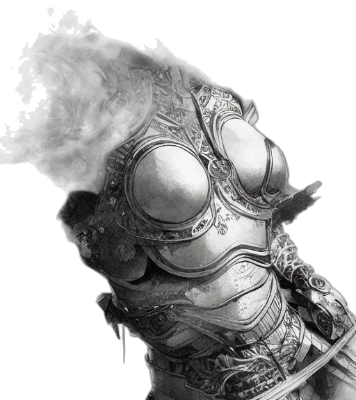 mask, dragon, sword, staff transparent PNG cut-out