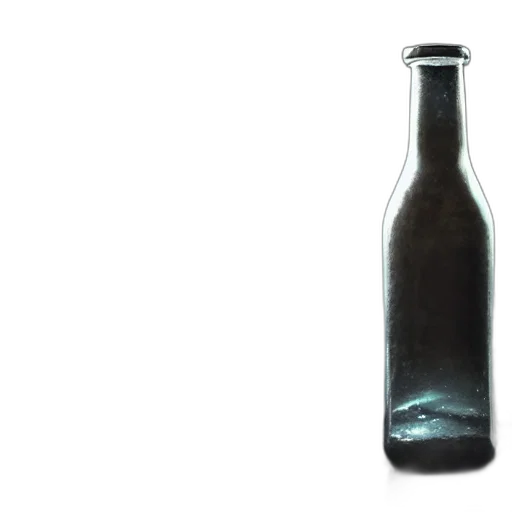 bottle, weapon, sword, staff, 3d render, photorealistic, blue, dark transparent PNG cut-out