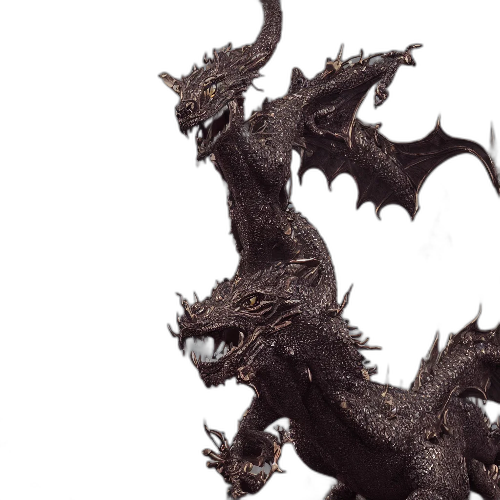 dragon, creature, 3d render, concept art transparent PNG cut-out