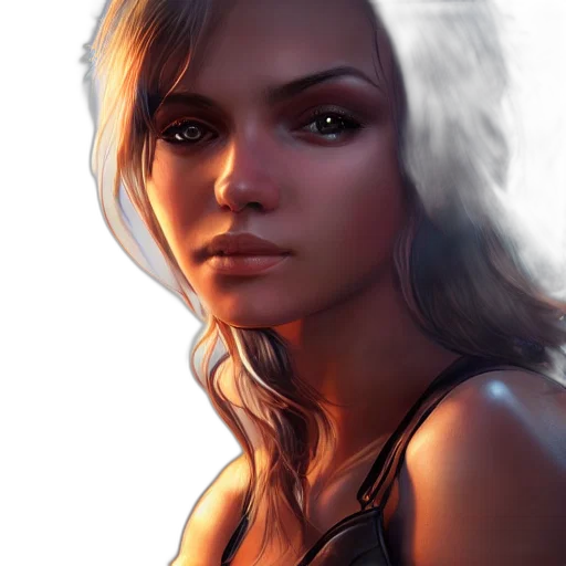 face, fantasy art, concept art, photorealistic, comic book art, golden, game, screenshot transparent PNG cut-out