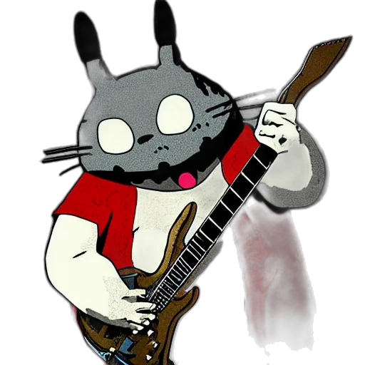 animal, cartoon, concept art, comic book art, pixel art, cannibal, totoro, blood transparent PNG cut-out