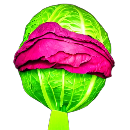 food, mask, face, umbrella, photorealistic, concept art, 3d render, vaporwave transparent PNG cut-out