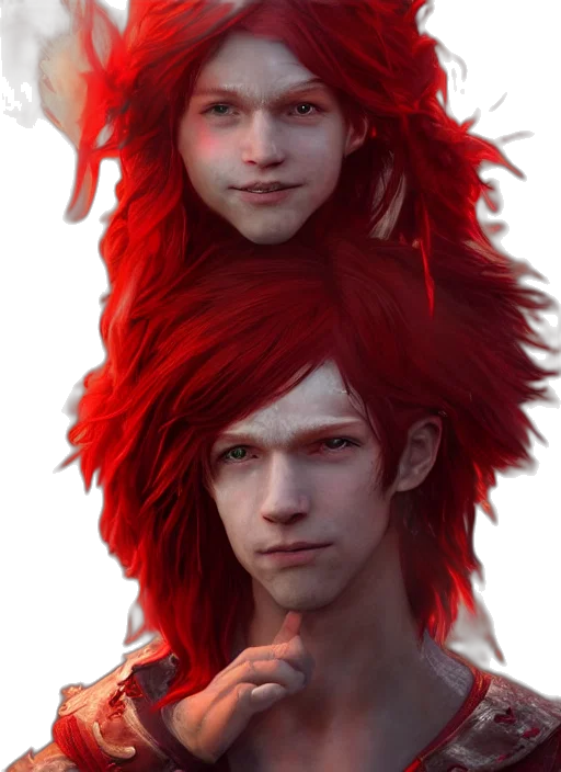 hair, face, dragon, crown, fantasy art, concept art, photorealistic, 3d render transparent PNG cut-out