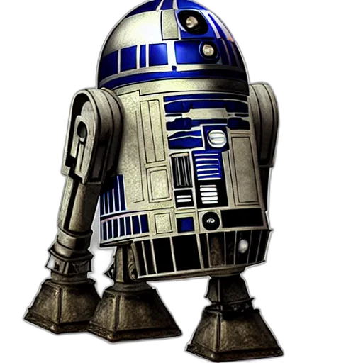 robot, 3d render, concept art, photorealistic transparent PNG cut-out