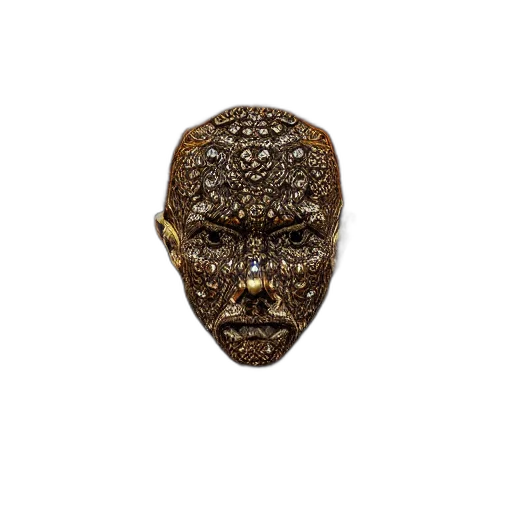 face, mask, jewelry, crown, 3d render, photorealistic, highly, detailed transparent PNG cut-out