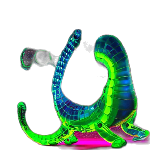 dragon, creature, animal, staff, 3d render, vaporwave, concept art, fantasy art transparent PNG cut-out