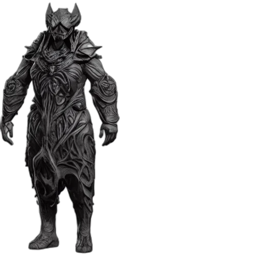 creature, mask, concept art, 3d render transparent PNG cut-out