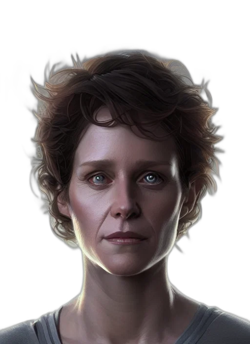 face, robot, creature, staff, photorealistic, concept art, fantasy art, comic book art transparent PNG cut-out