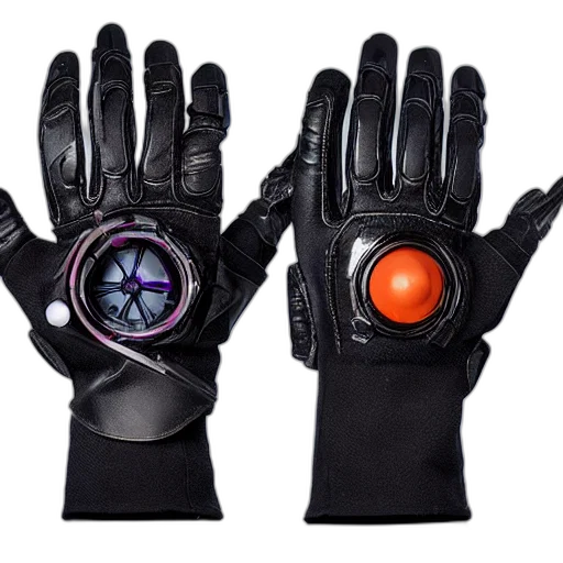 cyberpunk, concept art, 3d render, dark, gloves transparent PNG cut-out