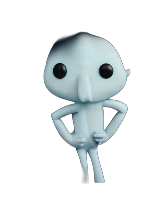 robot, staff, creature, animal, 3d render, concept art, cartoon, funko transparent PNG cut-out