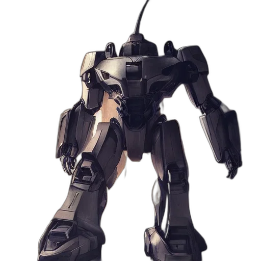 robot, weapon, concept art, 3d render transparent PNG cut-out