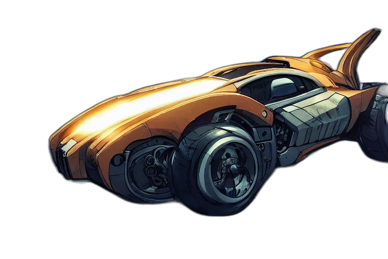car, concept art, 3d render, comic book art transparent PNG cut-out