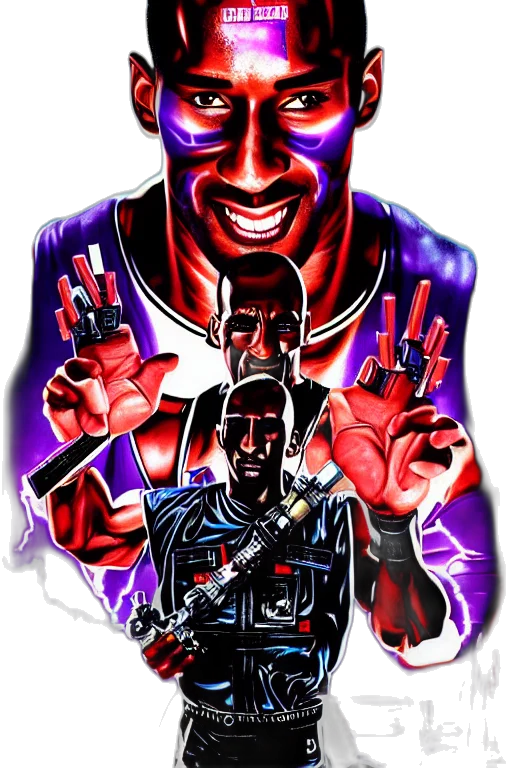 comic book art, cyberpunk, concept art, cartoon transparent PNG cut-out