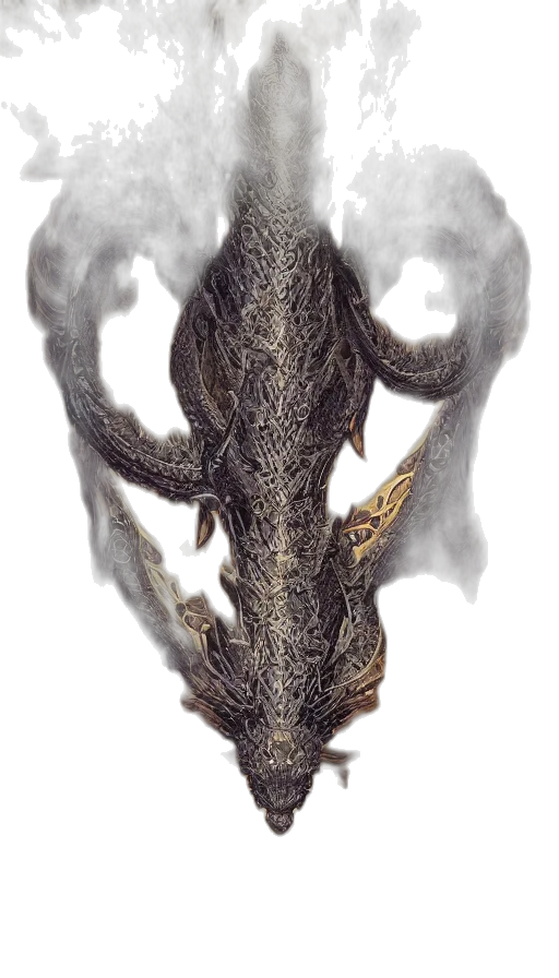 dragon, creature, staff, crown transparent PNG cut-out