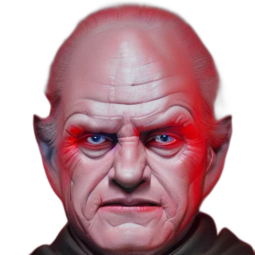 face, staff, mask, creature, concept art, photorealistic, 3d render, fantasy art transparent PNG cut-out