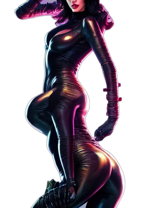 robot, dress, creature, staff, cyberpunk, concept art, 3d render, fantasy art transparent PNG cut-out