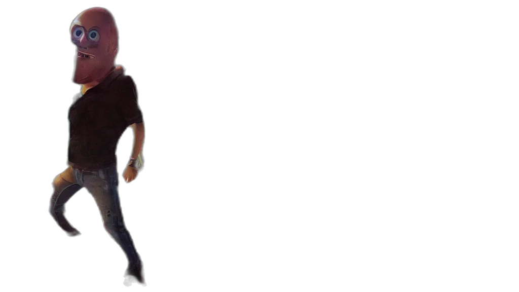 jacket, staff, creature, robot transparent PNG cut-out