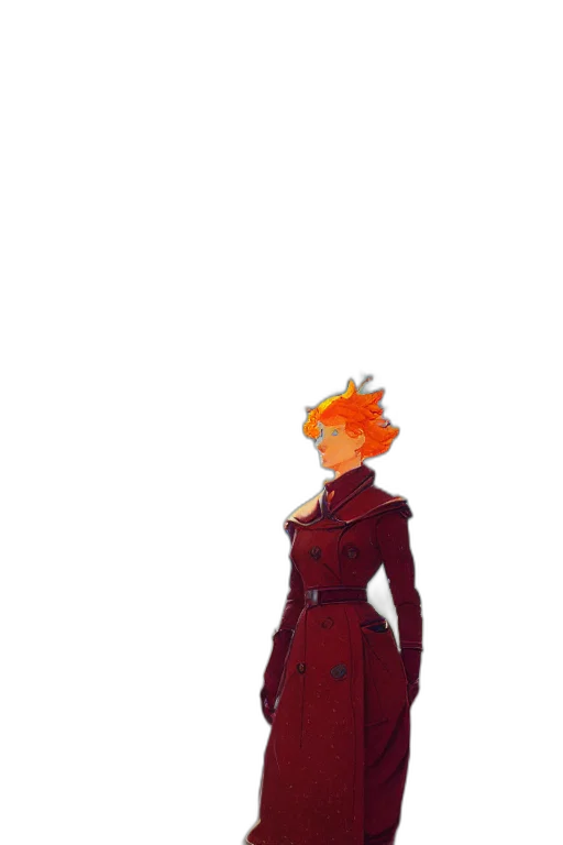 dress, jacket, staff, crown transparent PNG cut-out