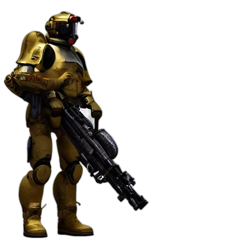 robot, weapon, concept art, 3d render transparent PNG cut-out