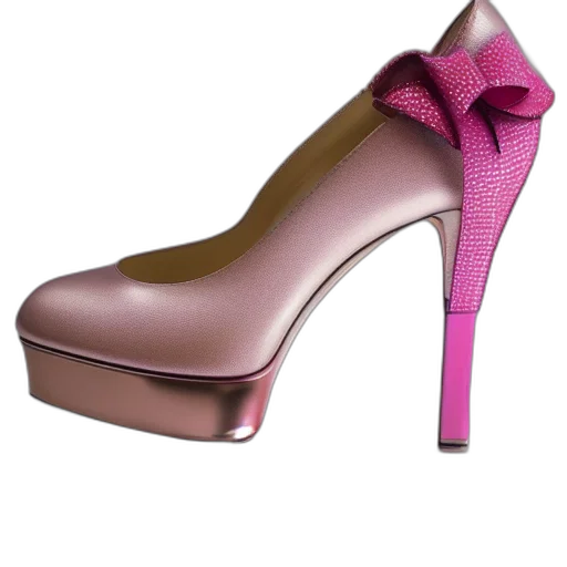 shoes, 3d render, photorealistic, pink transparent PNG cut-out