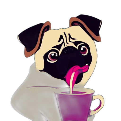 food, animal, vaporwave, 3d render transparent PNG cut-out