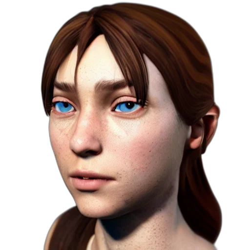 face, staff, 3d render, photorealistic, concept art, fantasy art, blue, portrait transparent PNG cut-out