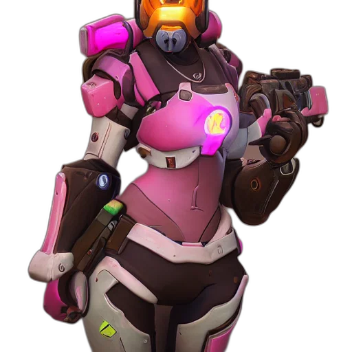 robot, weapon, jacket, staff, concept art, cyberpunk, vaporwave, 3d render transparent PNG cut-out