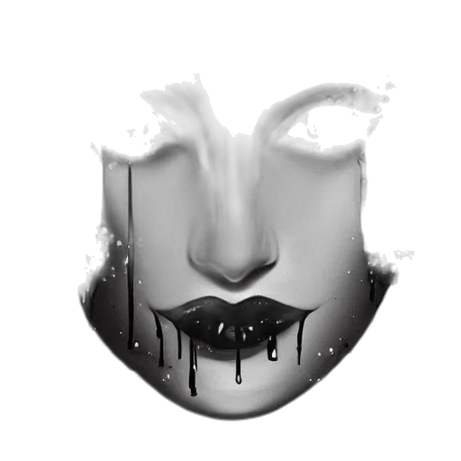 mask, face, crown, concept art, photorealistic, pixel art, fantasy art, monochrome transparent PNG cut-out