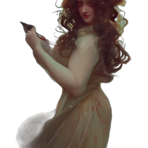 dress, staff, fantasy art, concept art transparent PNG cut-out
