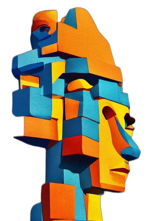 mask, face, robot, crown, 3d render, concept art, photorealistic, pixel art transparent PNG cut-out