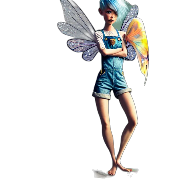 staff, creature, umbrella, hat, concept art, fantasy art, 3d render, pixel art transparent PNG cut-out
