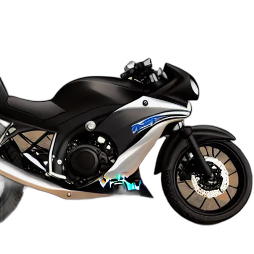 3d render, photorealistic, concept art, suzuki, gsx, matte, black, dessert transparent PNG cut-out