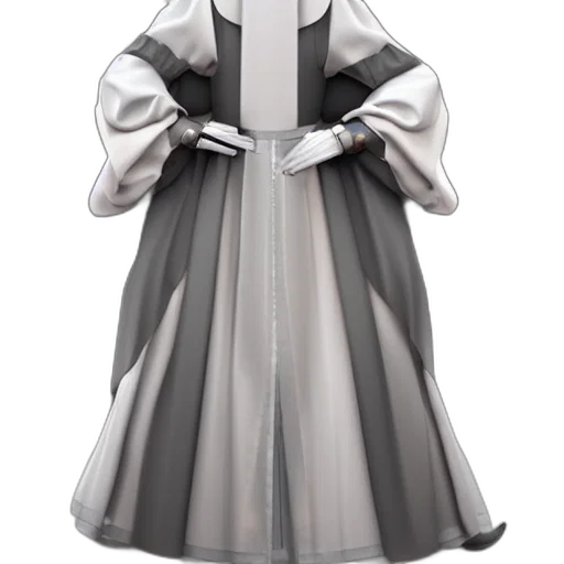 dress, jacket, robot, staff transparent PNG cut-out