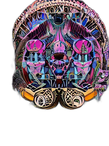 mask, jacket, face, hat, concept art, cyberpunk, vaporwave, fantasy art transparent PNG cut-out