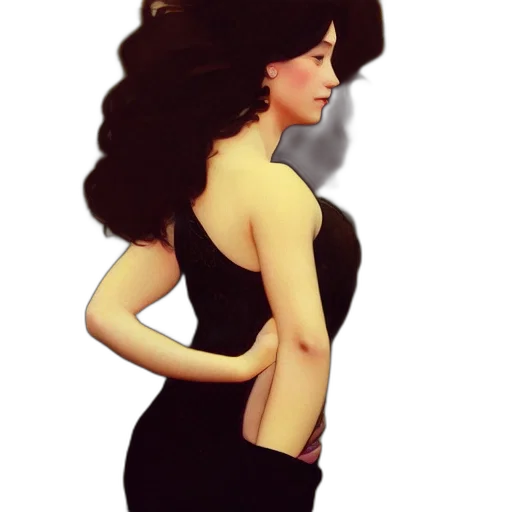 dress, hair, cartoon, concept art transparent PNG cut-out
