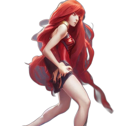 dress, creature, concept art, fantasy art, pixel art, comic book art, underwater, fire transparent PNG cut-out