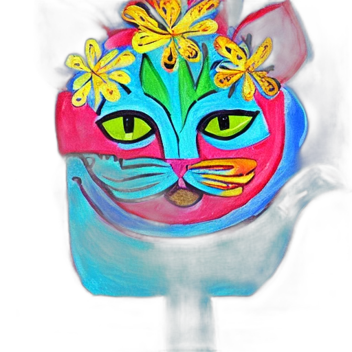 mask, flower, crown, face, photorealistic, vaporwave, 3d render, concept art transparent PNG cut-out